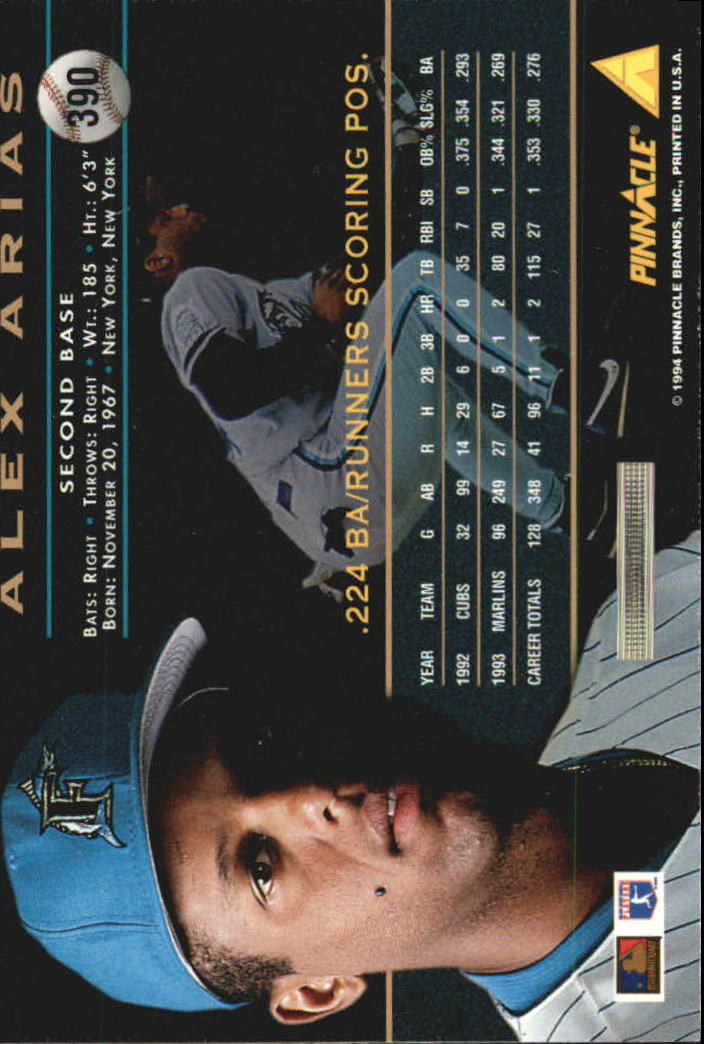 1994 Pinnacle Baseball Card Pick 251-500 - Picture 280 of 498