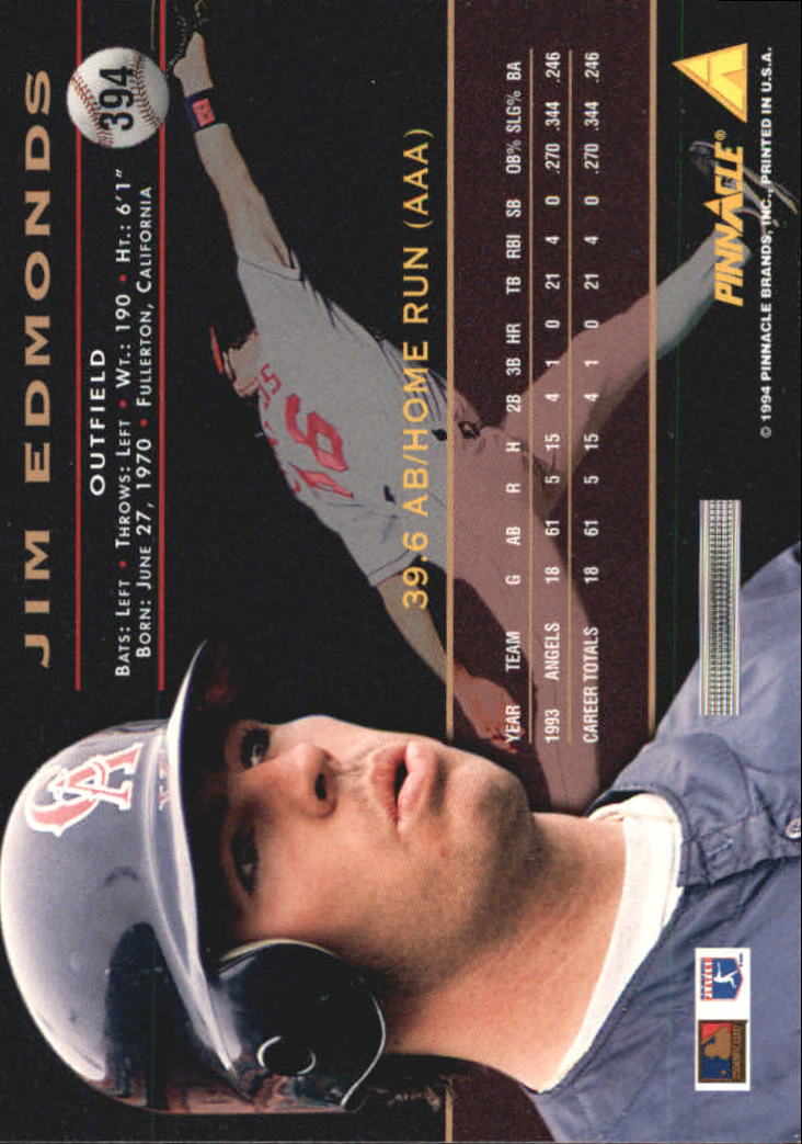 1994 Pinnacle Baseball Card Pick 251-500 - Picture 288 of 498