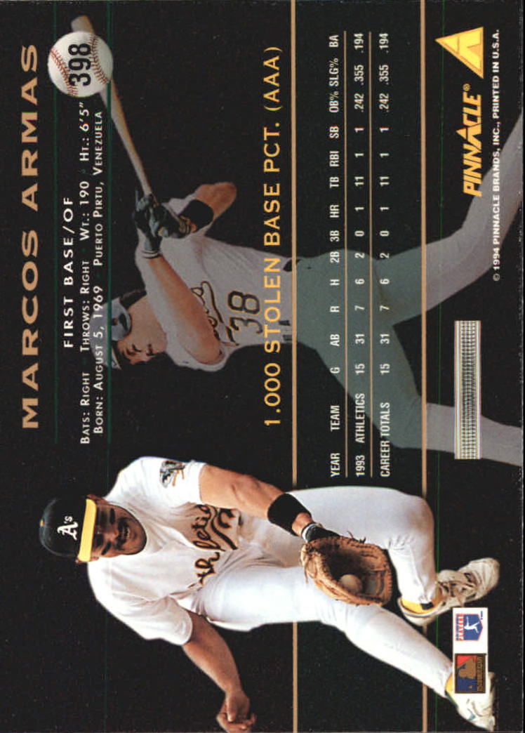 1994 Pinnacle Baseball Card Pick 251-500 - Picture 296 of 498