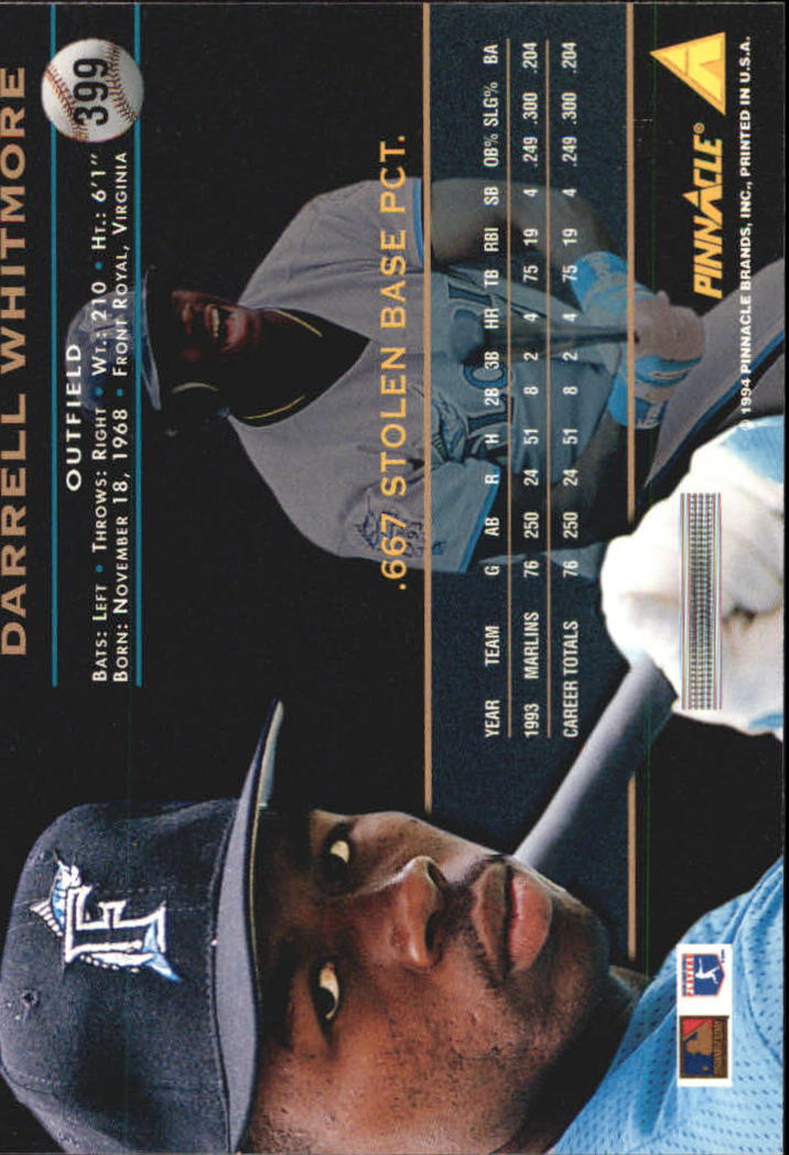 1994 Pinnacle Baseball Card Pick 251-500 - Picture 298 of 498