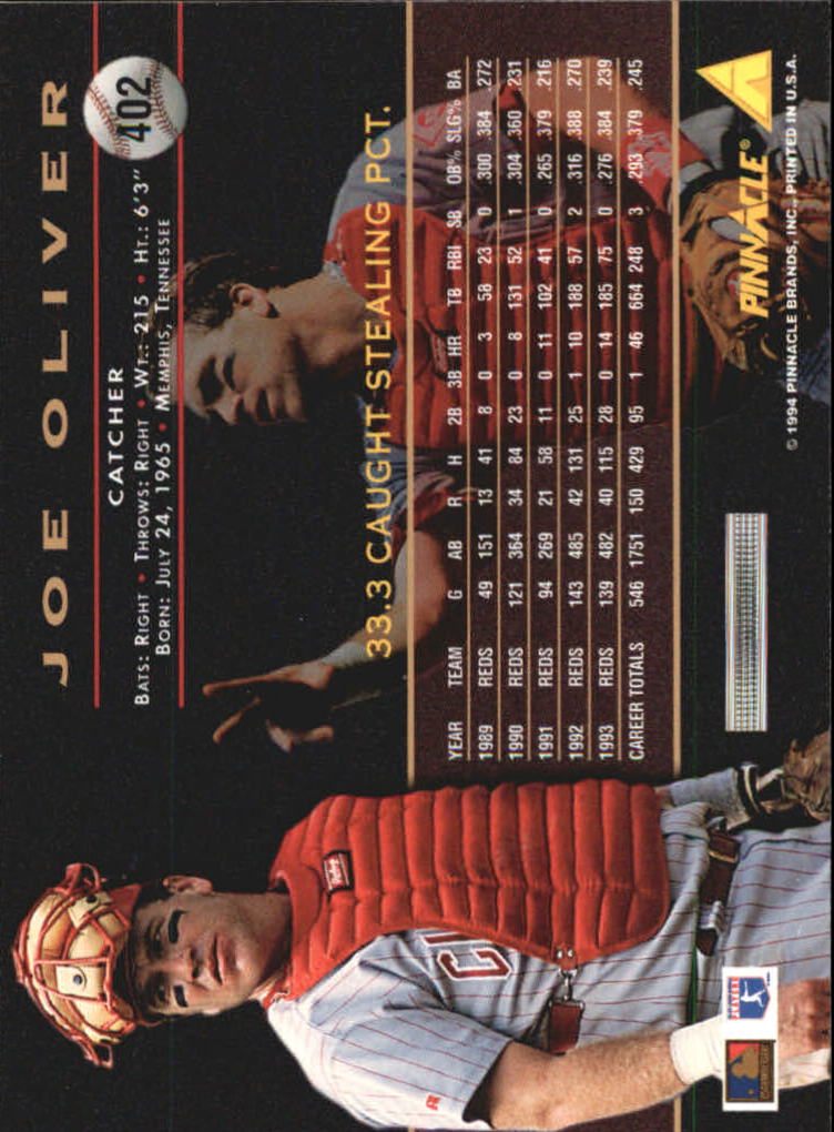 1994 Pinnacle Baseball Card Pick 251-500 - Picture 304 of 498