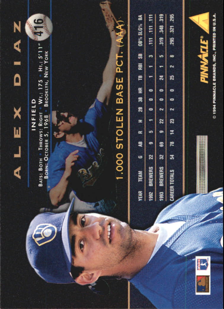 1994 Pinnacle Baseball Card Pick 251-500 - Picture 332 of 498