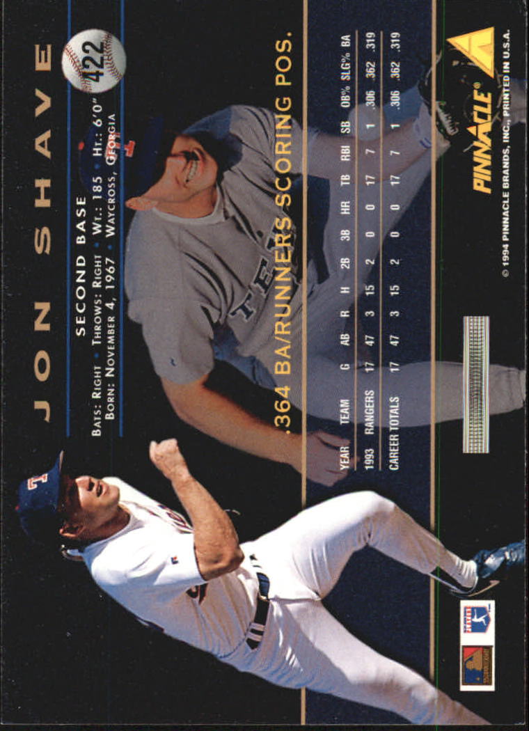 1994 Pinnacle Baseball Card Pick 251-500 - Picture 344 of 498