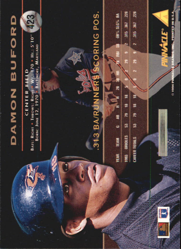 1994 Pinnacle Baseball Card Pick 251-500 - Picture 346 of 498
