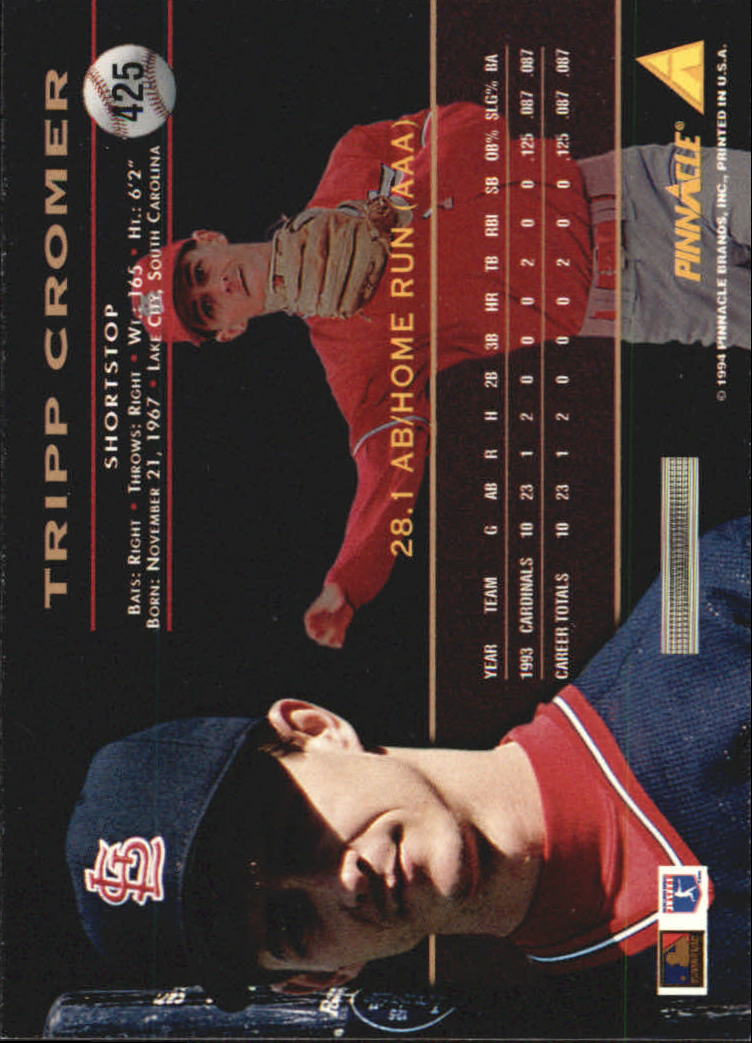1994 Pinnacle Baseball Card Pick 251-500 - Picture 350 of 498