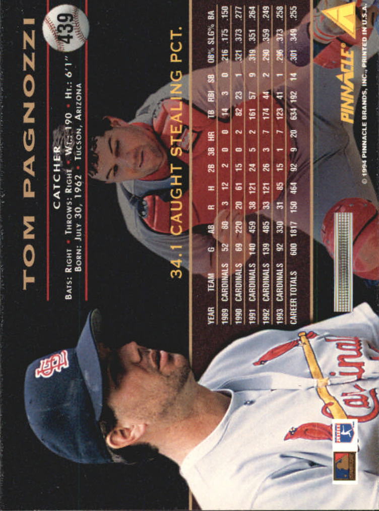1994 Pinnacle Baseball Card Pick 251-500 - Picture 376 of 498