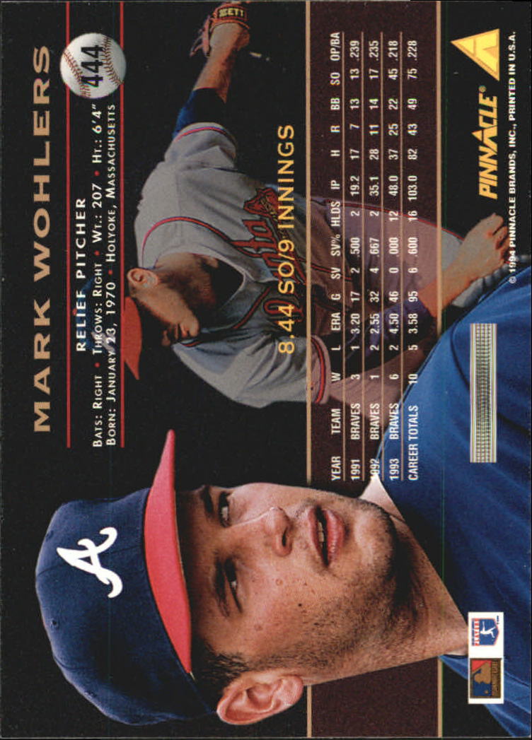 1994 Pinnacle Baseball Card Pick 251-500 - Picture 386 of 498