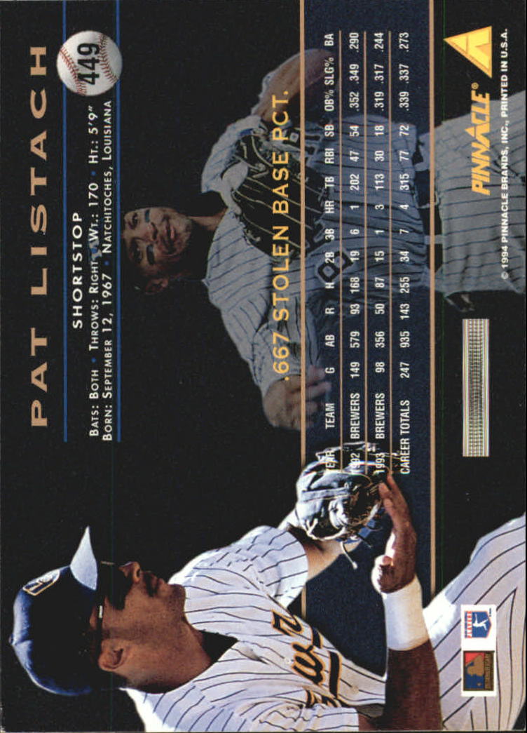 1994 Pinnacle Baseball Card Pick 251-500 - Picture 396 of 498