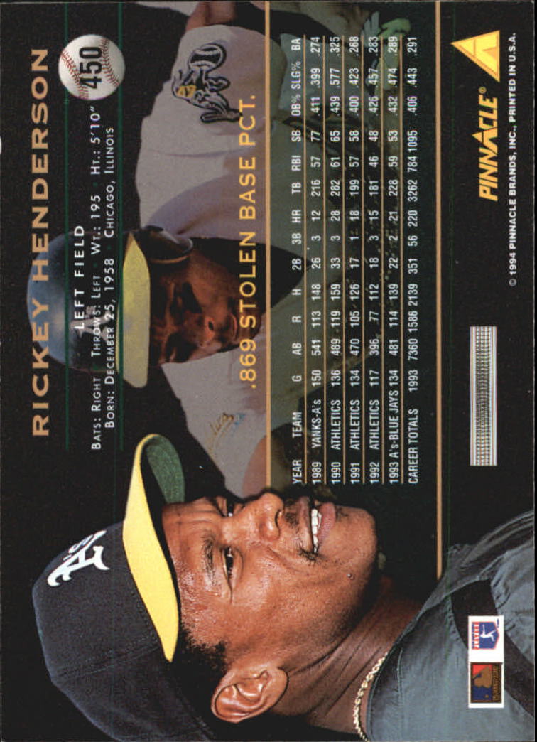 1994 Pinnacle Baseball Card Pick 251-500 - Picture 398 of 498