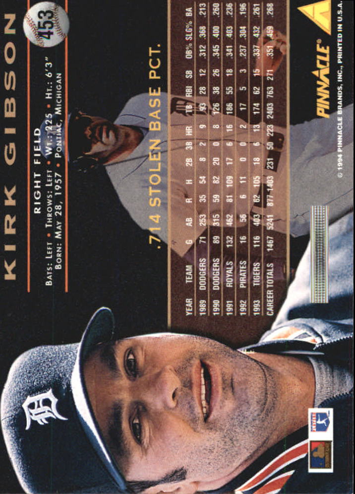 1994 Pinnacle Baseball Card Pick 251-500 - Picture 404 of 498