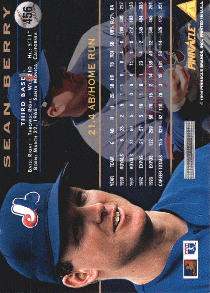 1994 Pinnacle Baseball Card Pick 251-500 - Picture 410 of 498