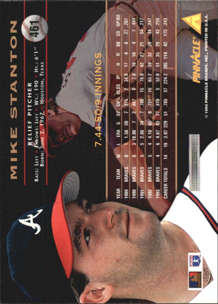 1994 Pinnacle Baseball Card Pick 251-500 - Picture 420 of 498