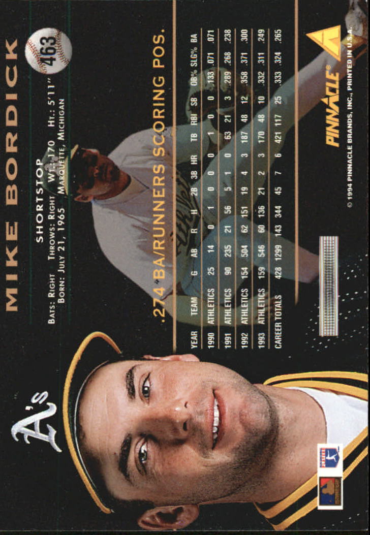 1994 Pinnacle Baseball Card Pick 251-500 - Picture 424 of 498