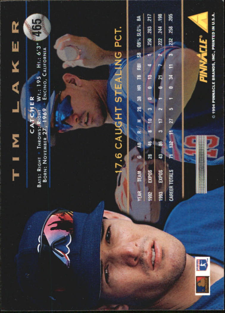 1994 Pinnacle Baseball Card Pick 251-500 - Picture 428 of 498
