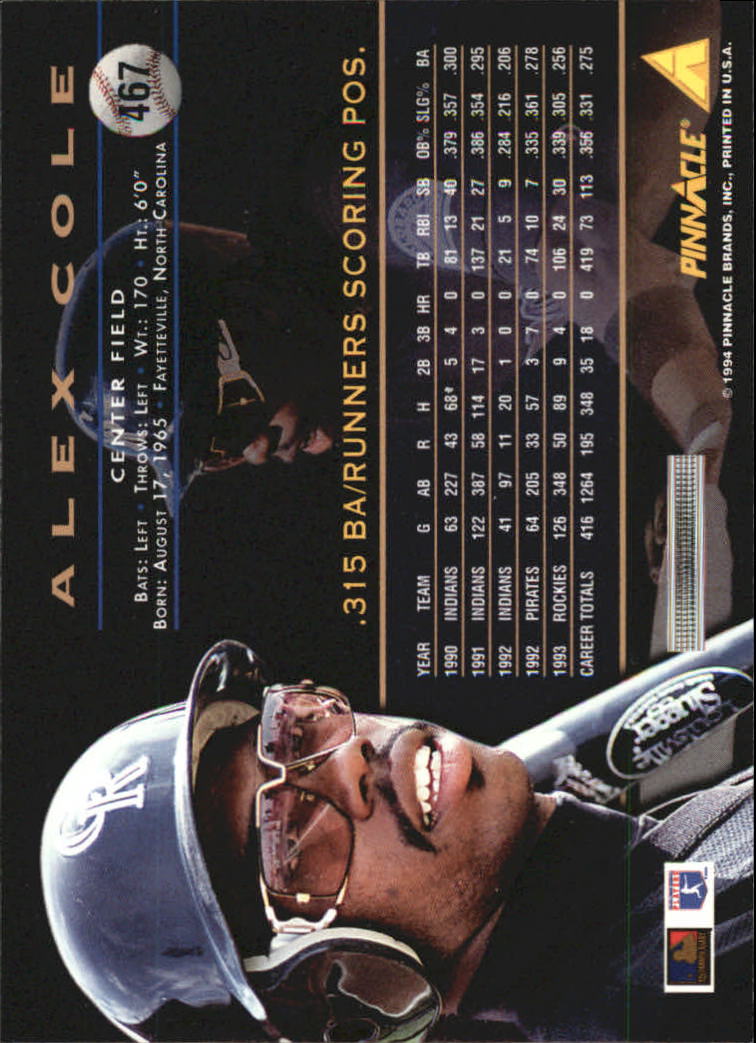1994 Pinnacle Baseball Card Pick 251-500 - Picture 432 of 498