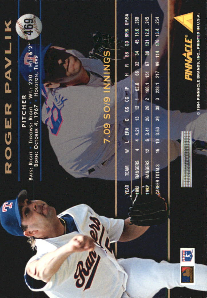 1994 Pinnacle Baseball Card Pick 251-500 - Picture 436 of 498