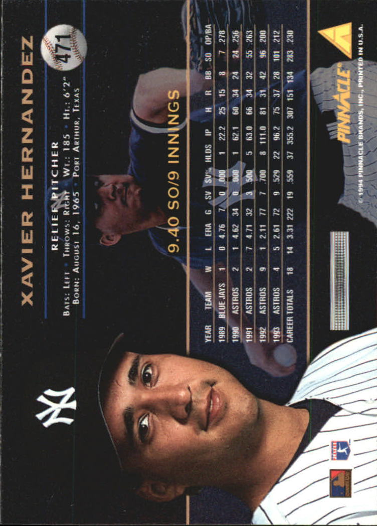 1994 Pinnacle Baseball Card Pick 251-500 - Picture 440 of 498