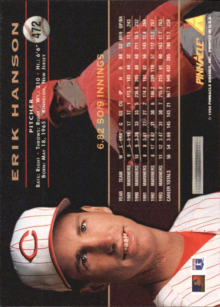 1994 Pinnacle Baseball Card Pick 251-500 - Picture 442 of 498