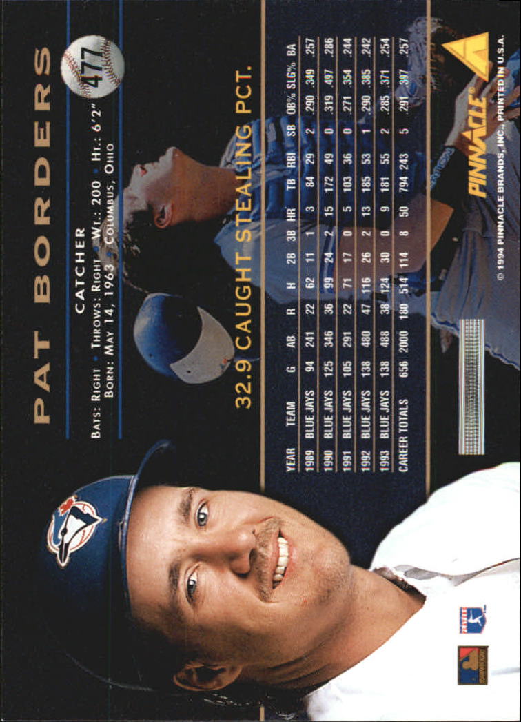 1994 Pinnacle Baseball Card Pick 251-500 - Picture 452 of 498