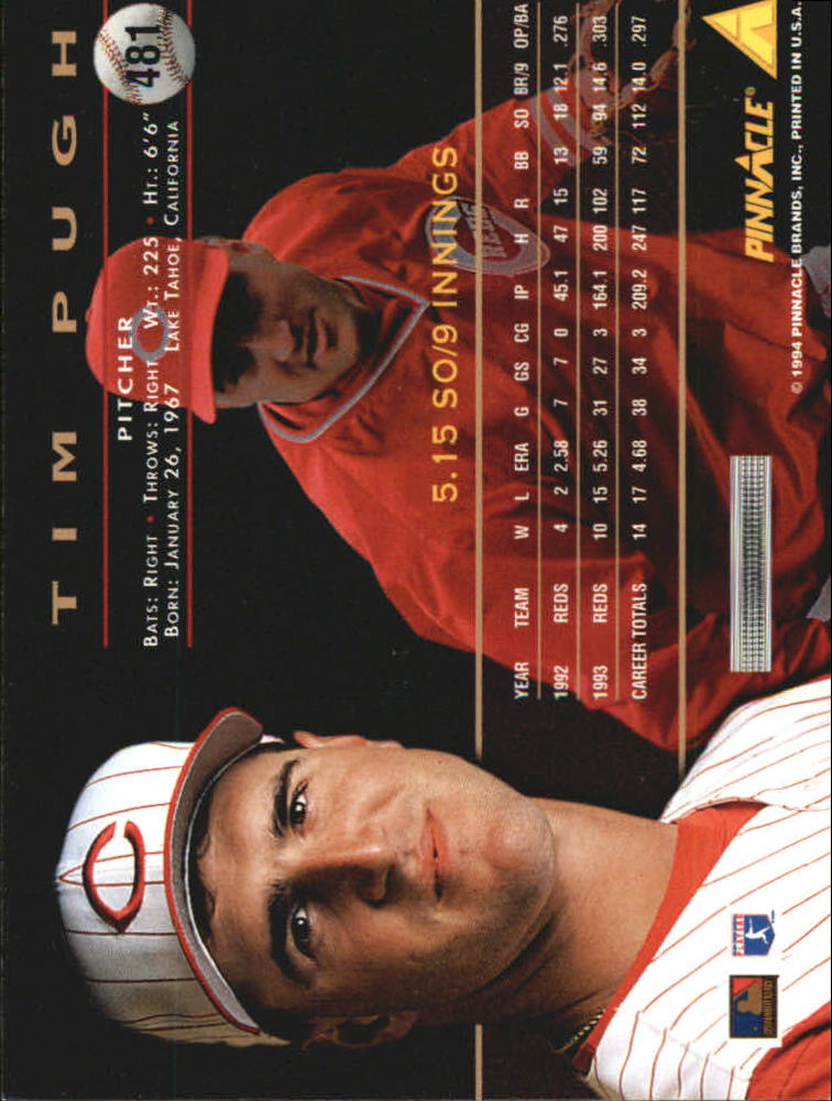 1994 Pinnacle Baseball Card Pick 251-500 - Picture 460 of 498