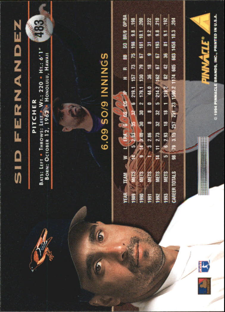 1994 Pinnacle Baseball Card Pick 251-500 - Picture 464 of 498