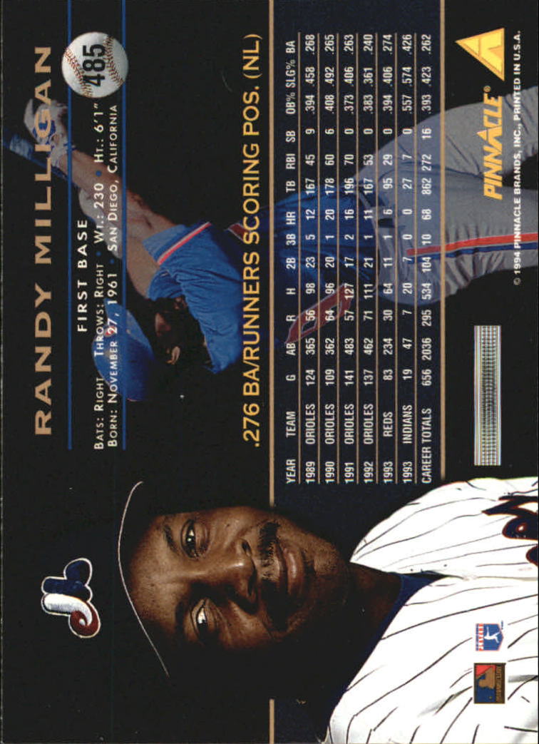 1994 Pinnacle Baseball Card Pick 251-500 - Picture 468 of 498