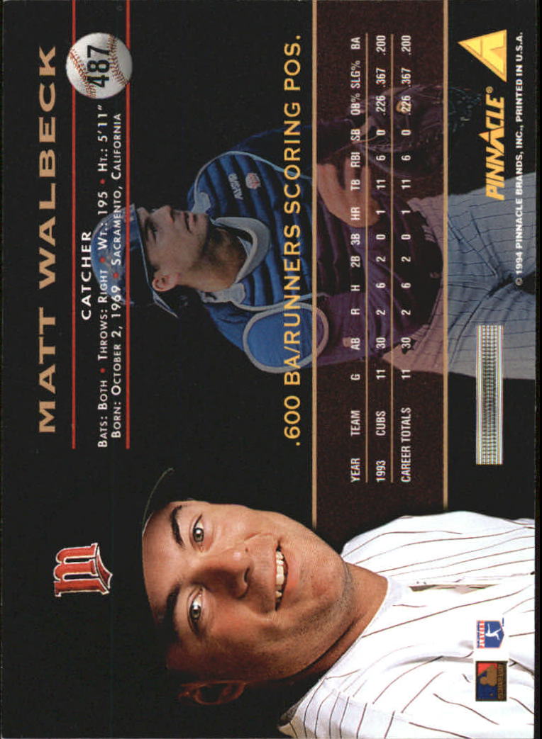 1994 Pinnacle Baseball Card Pick 251-500 - Picture 472 of 498