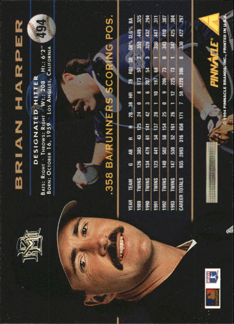 1994 Pinnacle Baseball Card Pick 251-500 - Picture 486 of 498