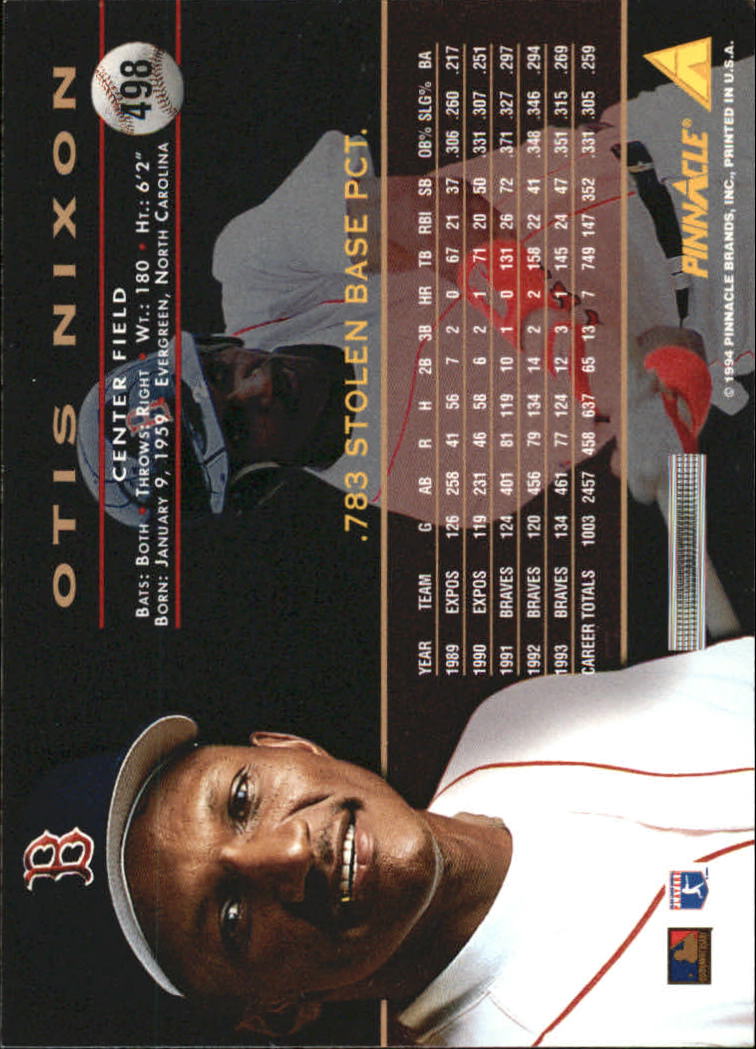 1994 Pinnacle Baseball Card Pick 251-500 - Picture 494 of 498