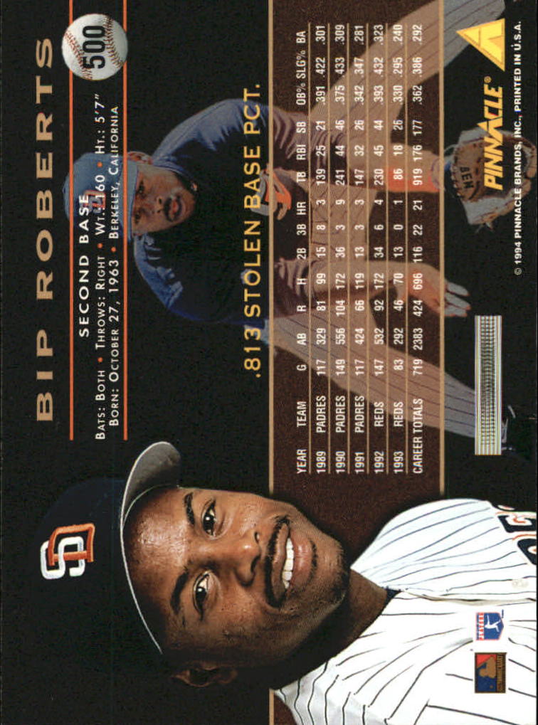 1994 Pinnacle Baseball Card Pick 251-500 - Picture 498 of 498