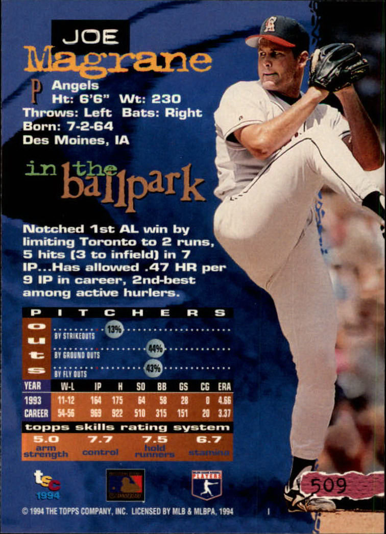 1994 Stadium Club Baseball Part 3 Main Set Card #501-720 - Picture 19 of 429