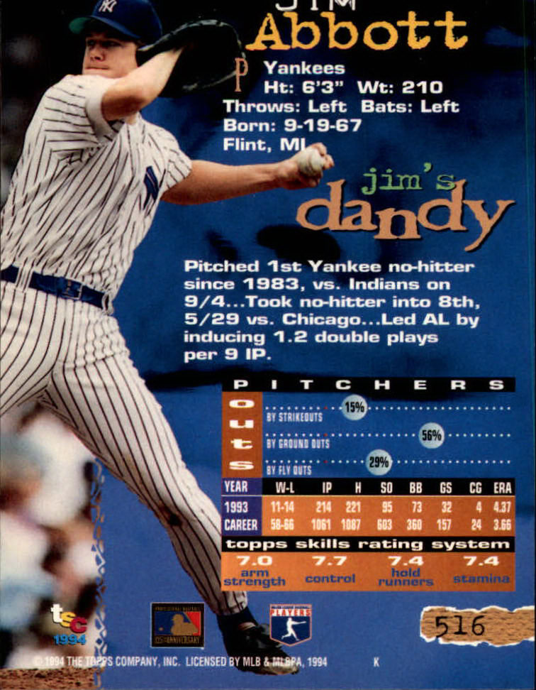 1994 Stadium Club Baseball Part 3 Main Set Card #501-720 - Picture 29 of 429