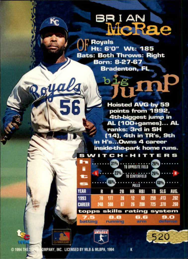 1994 Stadium Club Baseball Part 3 Main Set Card #501-720 - Picture 37 of 429