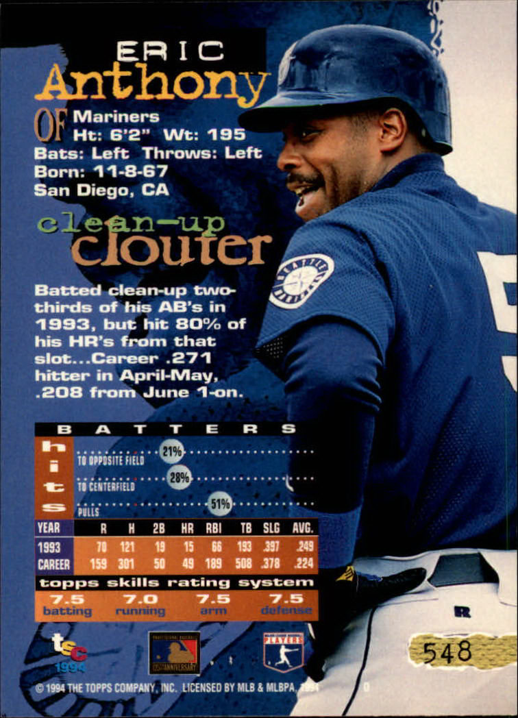 1994 Stadium Club Baseball Part 3 Main Set Card #501-720 - Picture 87 of 429