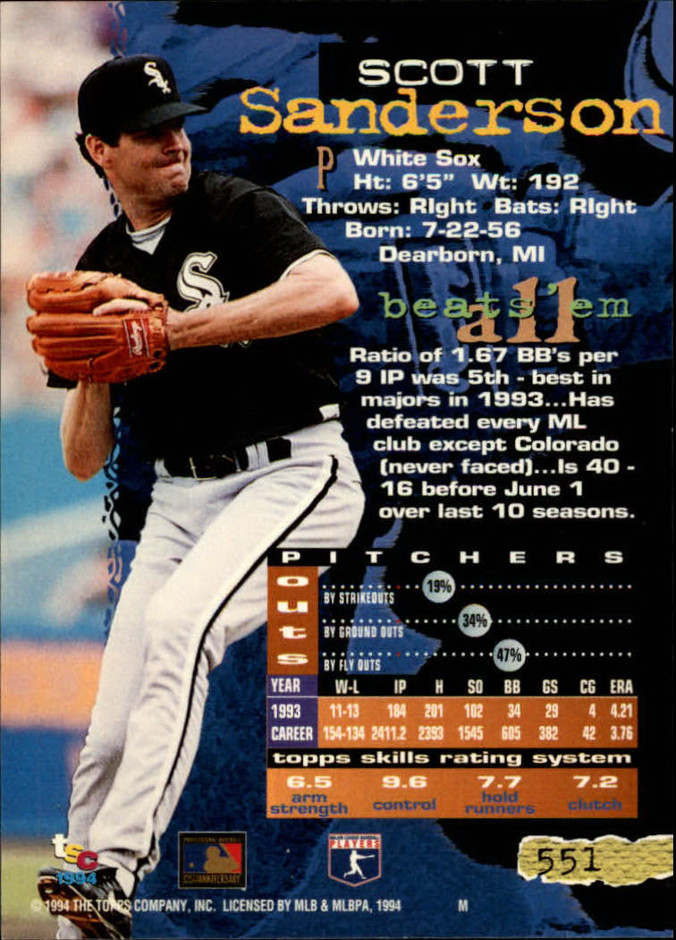 1994 Stadium Club Baseball Part 3 Main Set Card #501-720 - Picture 93 of 429