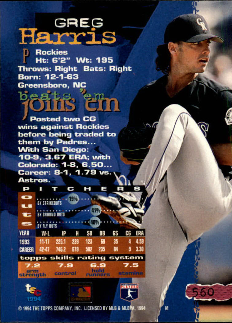 1994 Stadium Club Baseball Part 3 Main Set Card #501-720 - Picture 109 of 429