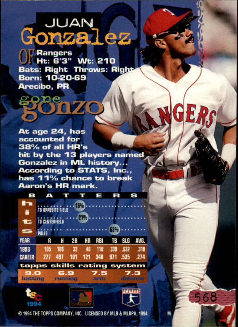 1994 Stadium Club Baseball Part 3 Main Set Card #501-720 - Picture 125 of 429