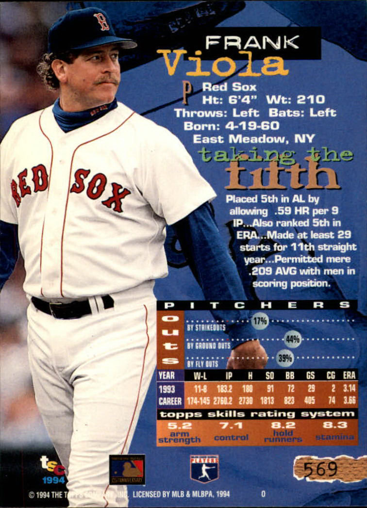 1994 Stadium Club Baseball Part 3 Main Set Card #501-720 - Picture 127 of 429