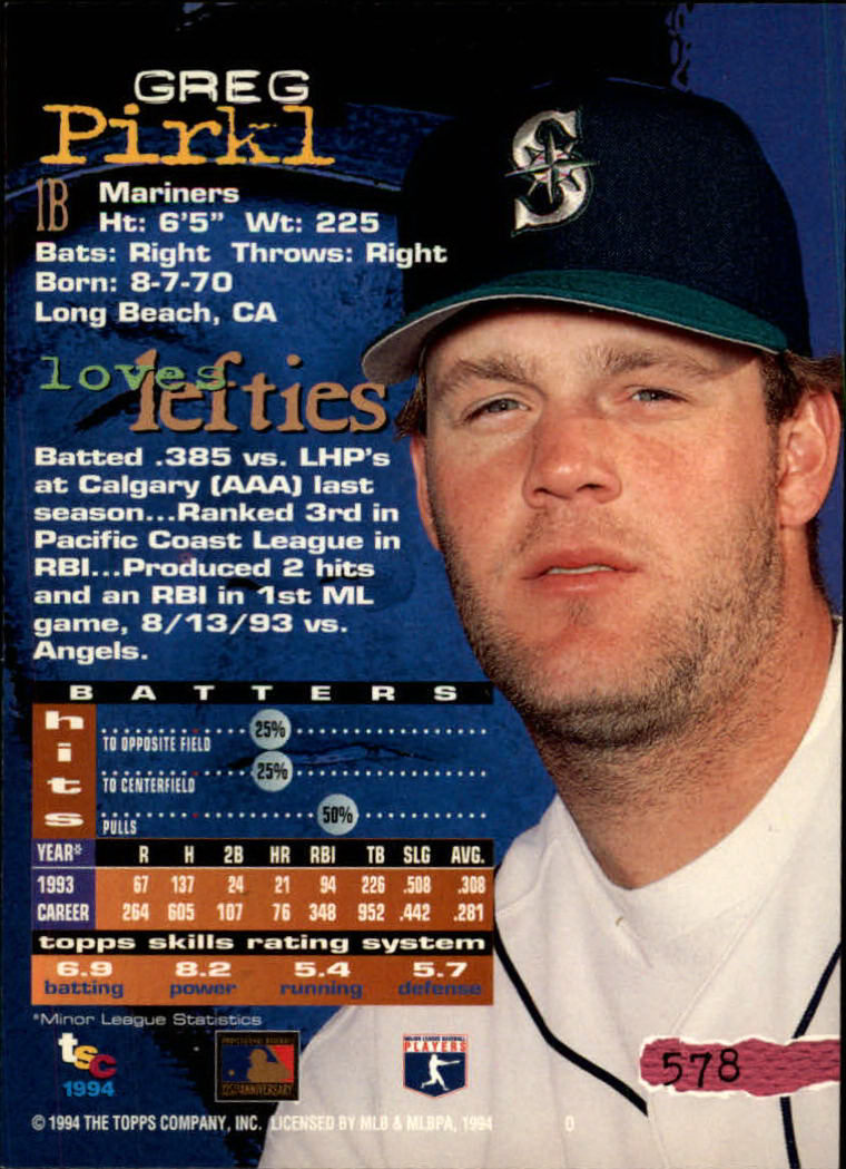 1994 Stadium Club Baseball Part 3 Main Set Card #501-720 - Picture 145 of 429