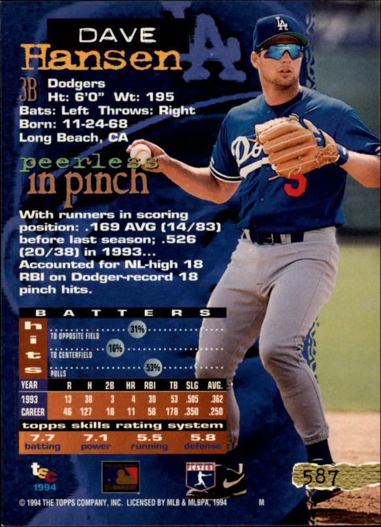 1994 Stadium Club Baseball Part 3 Main Set Card #501-720 - Picture 163 of 429