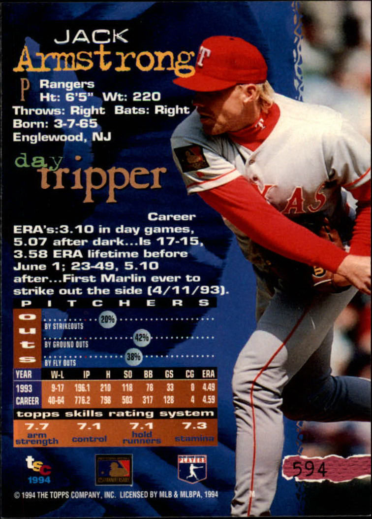 1994 Stadium Club Baseball Part 3 Main Set Card #501-720 - Picture 177 of 429