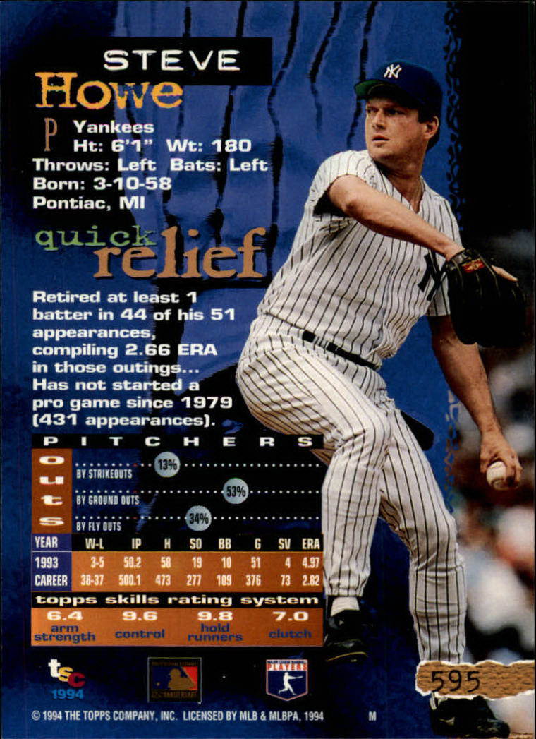 1994 Stadium Club Baseball Part 3 Main Set Card #501-720 - Picture 179 of 429