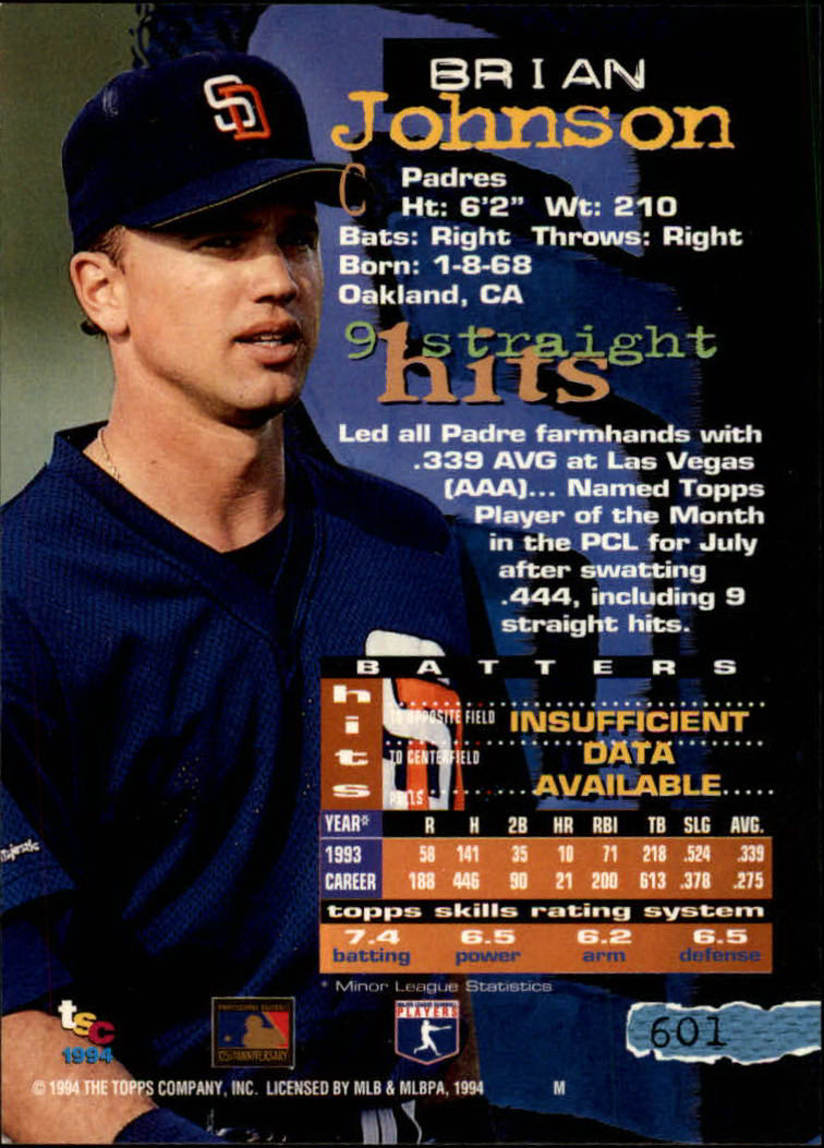 1994 Stadium Club Baseball Part 3 Main Set Card #501-720 - Picture 191 of 429