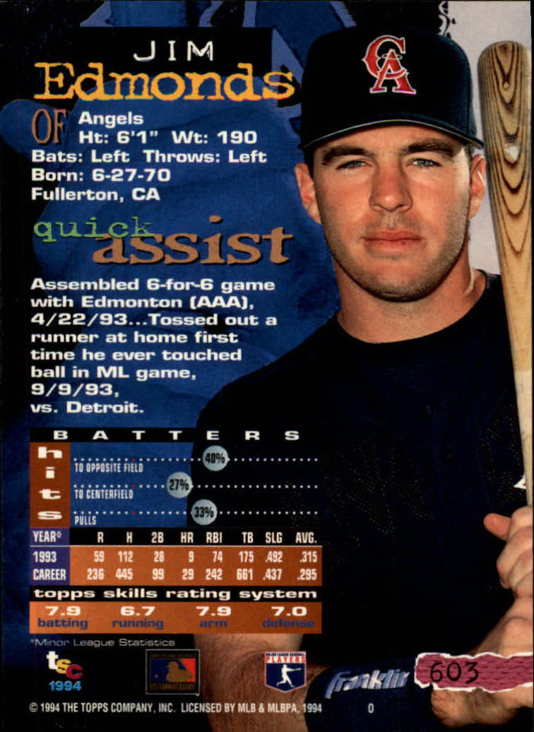 1994 Stadium Club Baseball Part 3 Main Set Card #501-720 - Picture 195 of 429