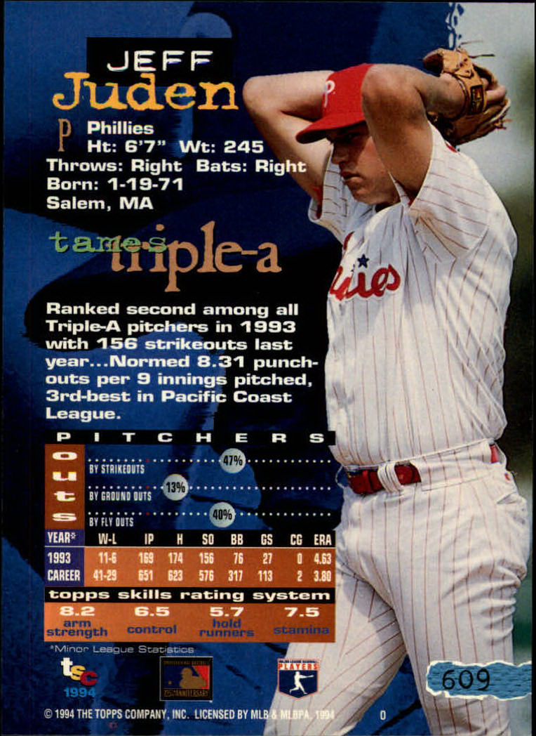 1994 Stadium Club Baseball Part 3 Main Set Card #501-720 - Picture 207 of 429