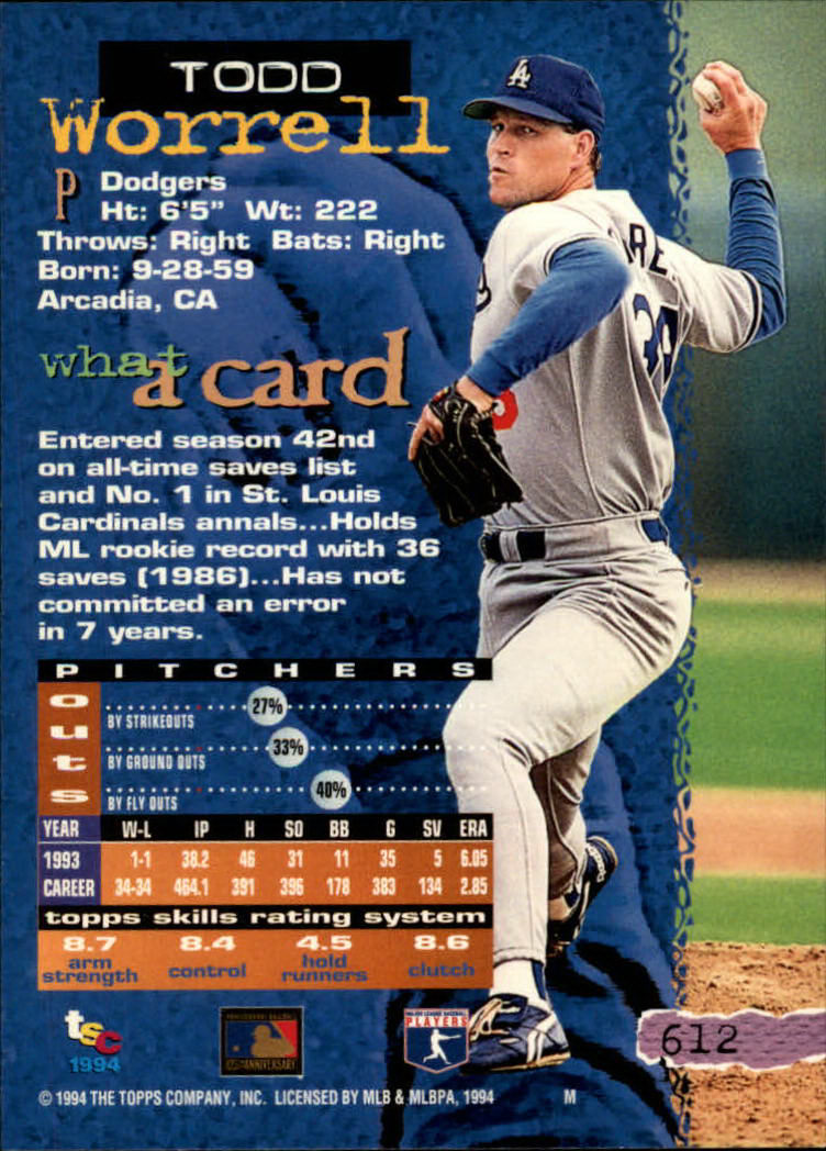 1994 Stadium Club Baseball Part 3 Main Set Card #501-720 - Picture 213 of 429