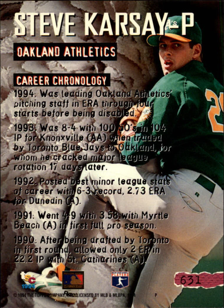 1994 Stadium Club Baseball Part 3 Main Set Card #501-720 - Picture 251 of 429