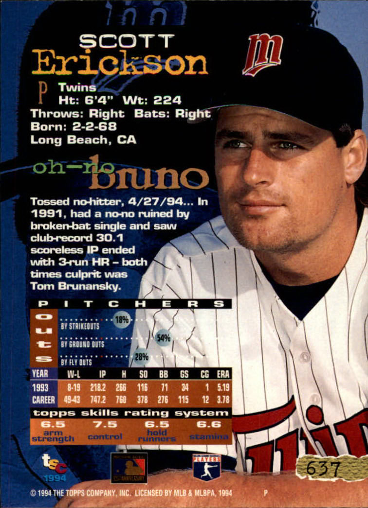 1994 Stadium Club Baseball Part 3 Main Set Card #501-720 - Picture 263 of 429