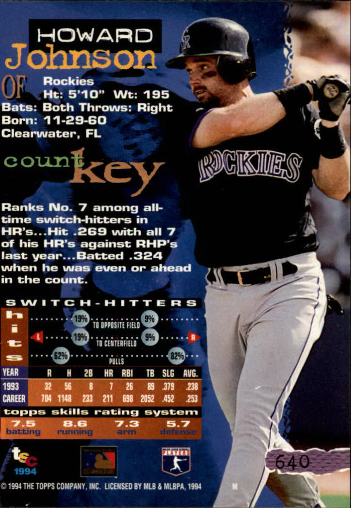 1994 Stadium Club Baseball Part 3 Main Set Card #501-720 - Picture 269 of 429