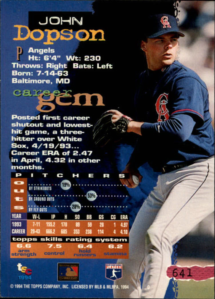 1994 Stadium Club Baseball Part 3 Main Set Card #501-720 - Picture 271 of 429